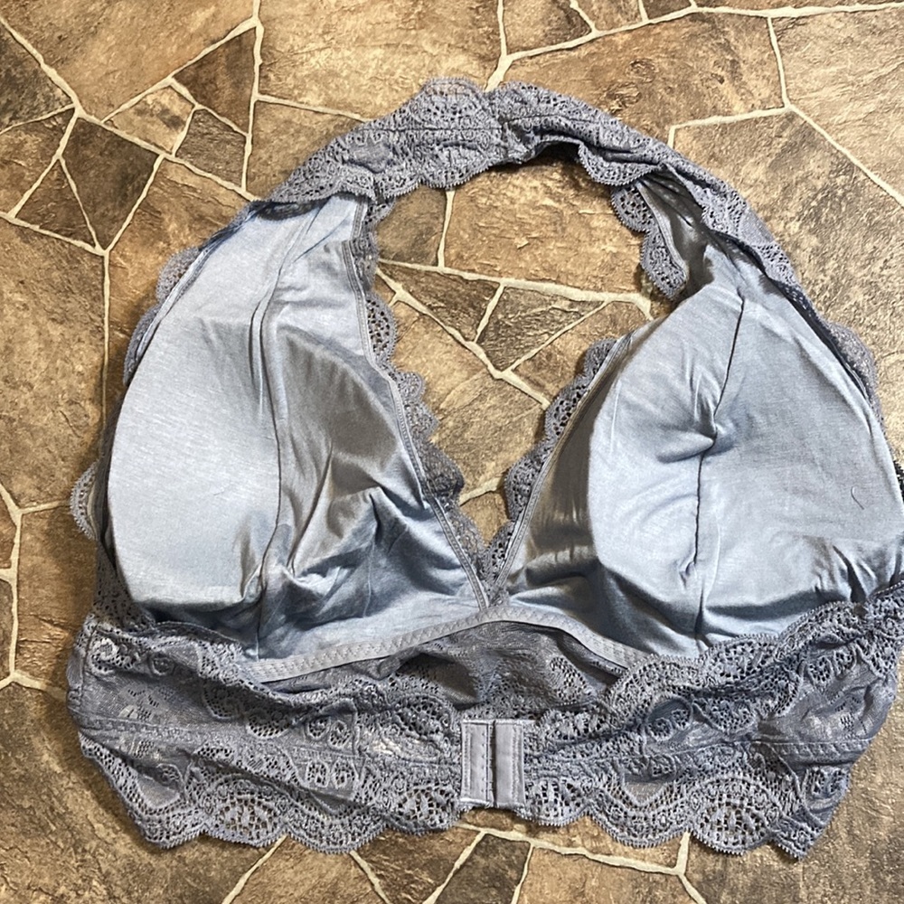 New Zenana Outfitters Sexy Lace Halter Bra Sz 1X/2X/3X Green, Slate Blue & Wine - Picture 11 of 11